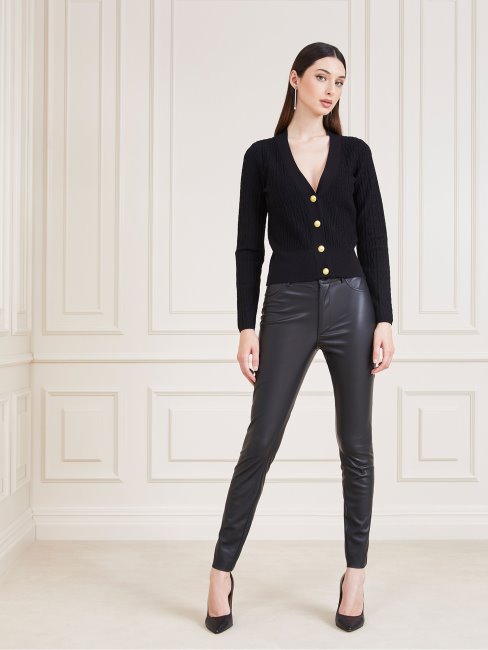 Cardigan Marciano Jacquard Noir Guess