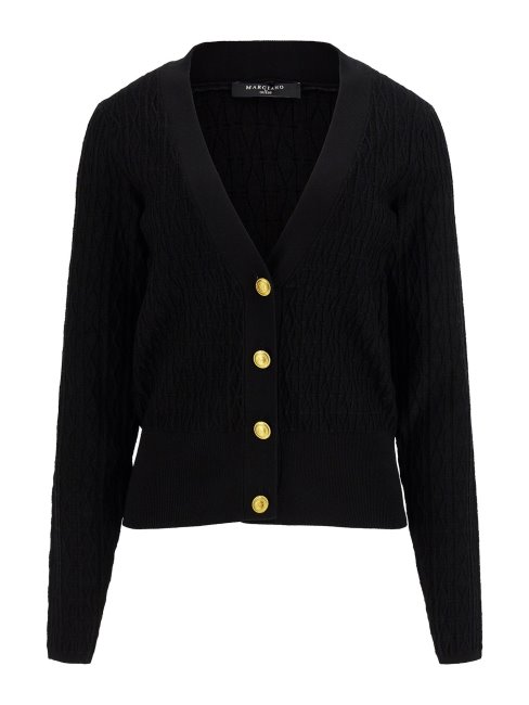 Cardigan Marciano Jacquard Noir Guess