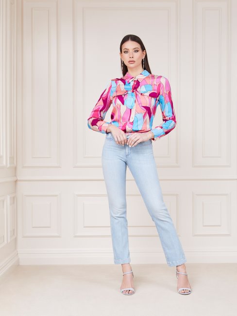 Guess Chemise Marciano Rose à Imprimé Intégral