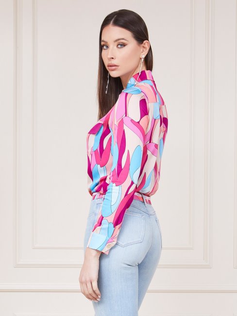 Guess Chemise Marciano Rose à Imprimé Intégral