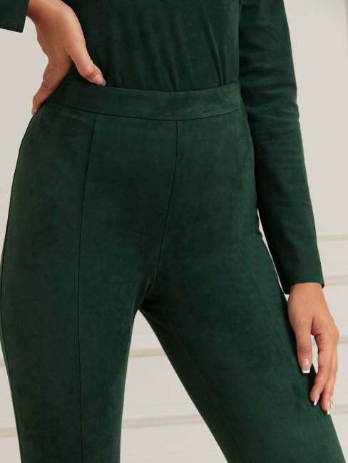 Pantalon En Faux Suède Marciano Vert Guess