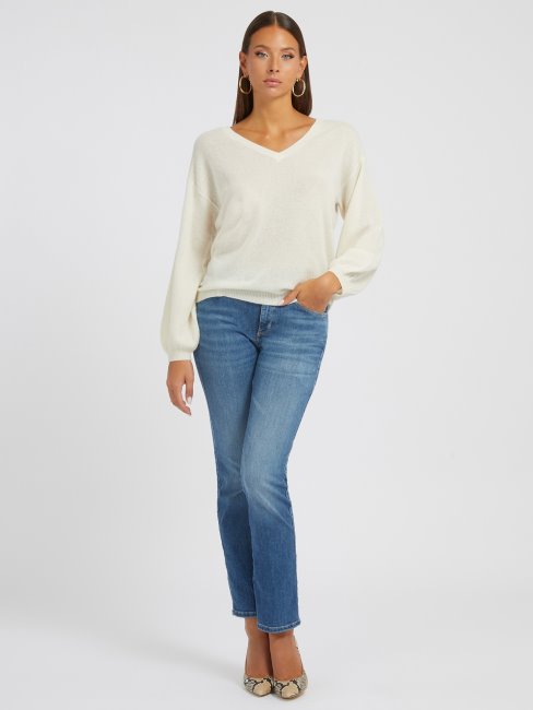 Pantalon Denim Droit Guess Bleu Tendance Mode