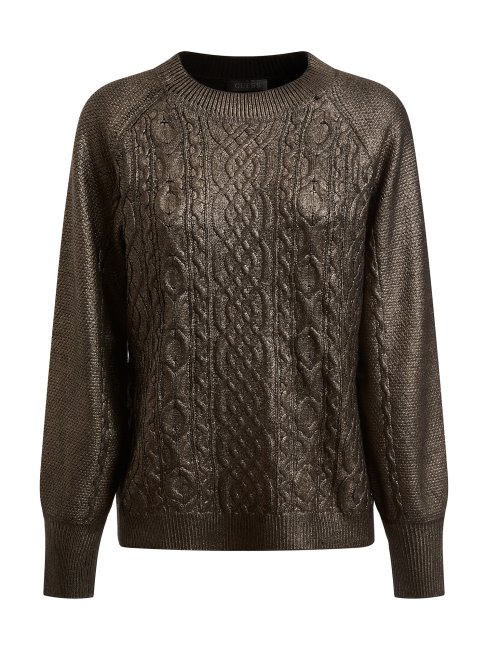 Pull Effet Métal Guess Gris