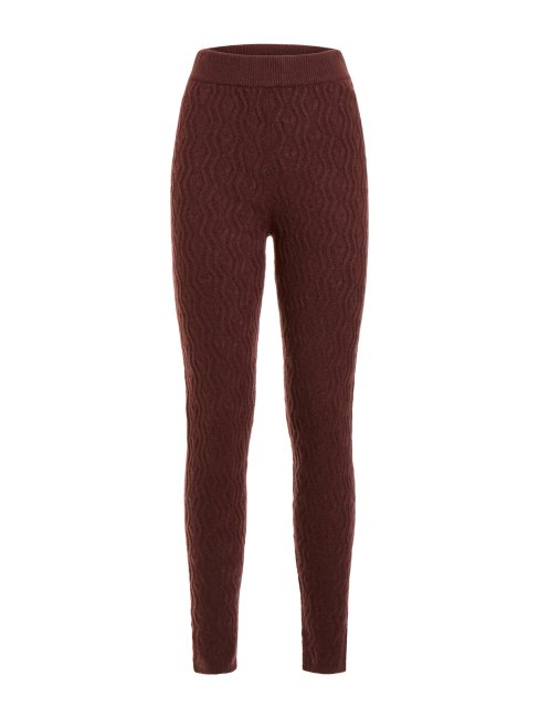 Chandail à Torsades Marron Leggings Guess