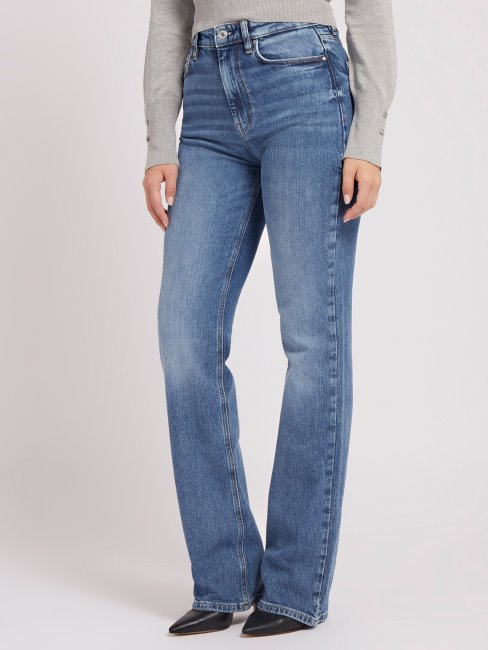 Pantalon Denim Droit Guess Bleu Fashion