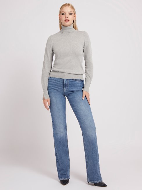 Pantalon Denim Droit Guess Bleu Fashion