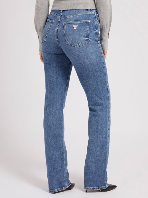Pantalon Denim Droit Guess Bleu Fashion