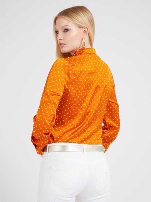 Chemise Imprimé Pois Orange Guess
