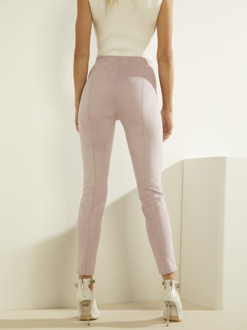 Legging En Faux Suède Lilas Guess