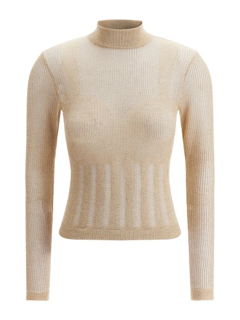Pull En Fil Lurex Guess Crème