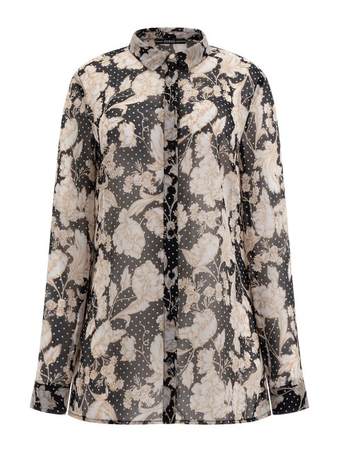 Chemise Imprimée Fantaisie Florale Sur L'ensemble