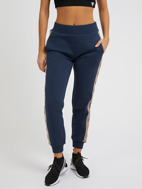Pantalon De Jogging à Bande Logo Guess Bleu