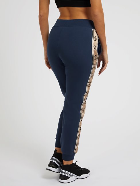 Pantalon De Jogging à Bande Logo Guess Bleu