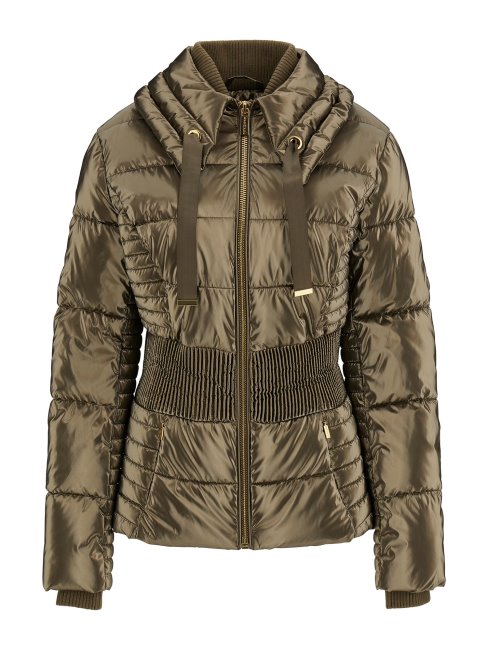 Guess Marciano Doudoune Effet Métallisé Marron