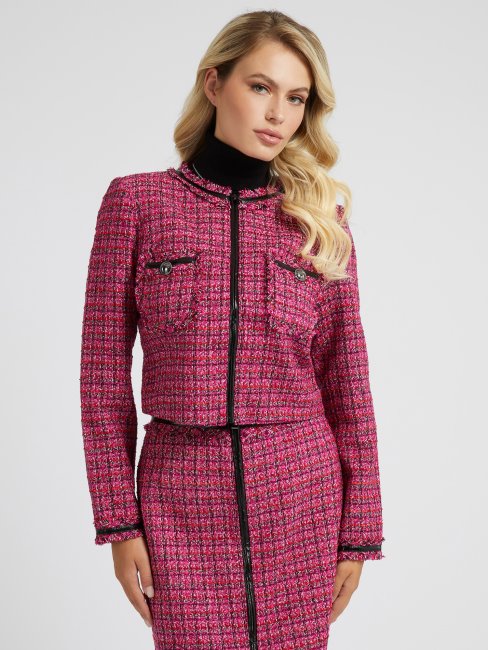 Veste Tweed Guess Rouge