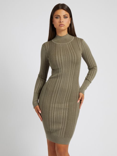 Robe Pull Col Roulé Guess Vert