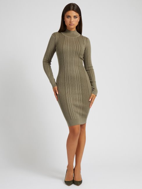 Robe Pull Col Roulé Guess Vert