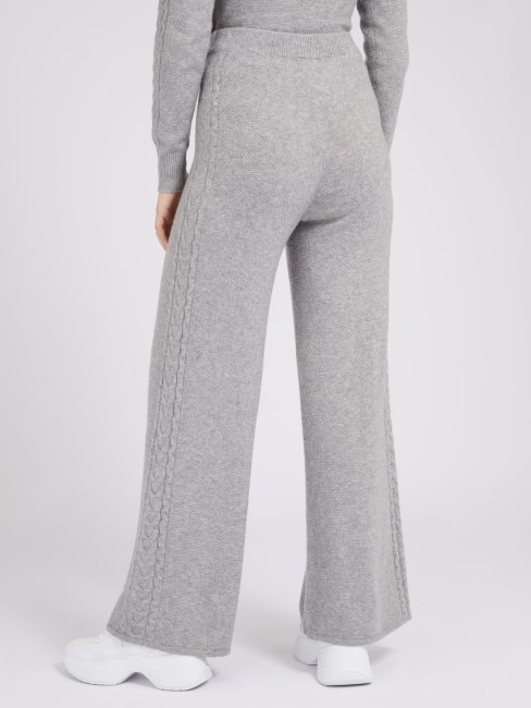 Guess Gris Pull Multi Câbles Pantalon Jambe Large