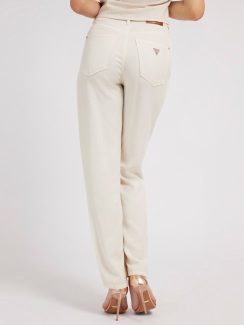 Pantalon Denim Coupe Relax Beige Guess
