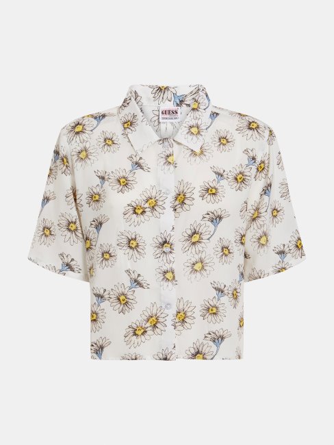 Chemise Blanche à Imprimé Floral Guess All-over