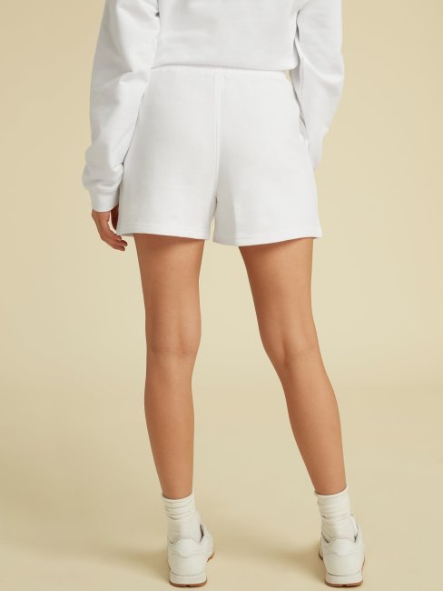Guess Short Blanc Avec Logo Sur Le Côté