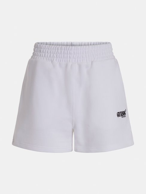 Guess Short Blanc Avec Logo Sur Le Côté