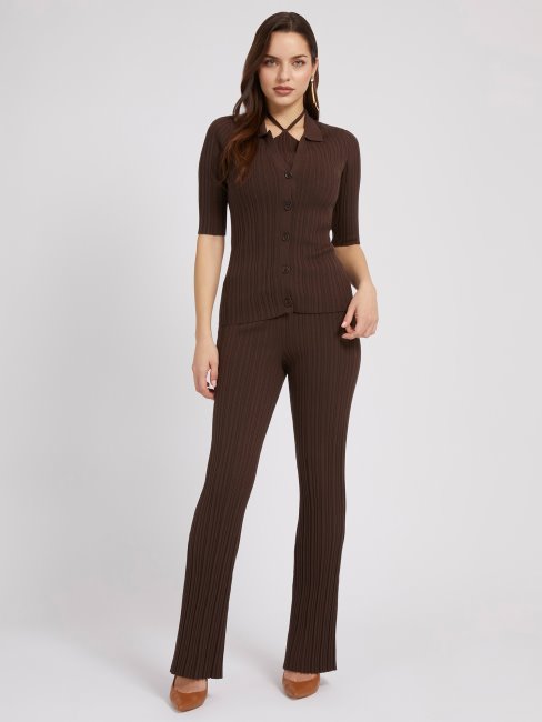 Pantalon Pull évasé Guess Marron