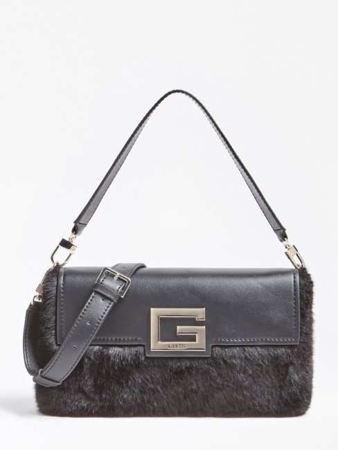 Guess Sac à Bandoulière Brightside Noir