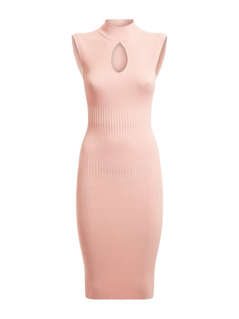 Robe Pull Ajourée Rose Guess