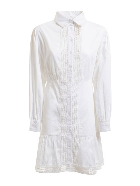 Robe Chemisier Popeline Blanche Guess