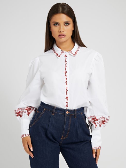 Chemise Guess Blanche Détails Brodés