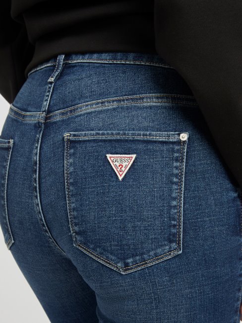 Pantalon Denim Droit Guess Bleu Nouvelle Tendance