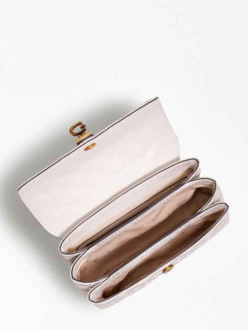 Gaia 4g Logo Sac à Bandoulière Guess Blanc