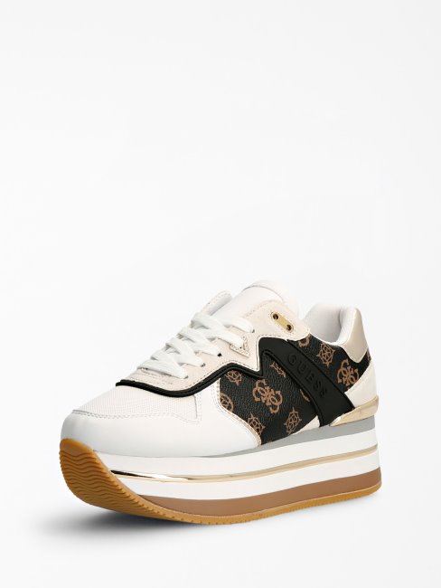 Guess Marron Multi Harinna Logo Chaussure De Course