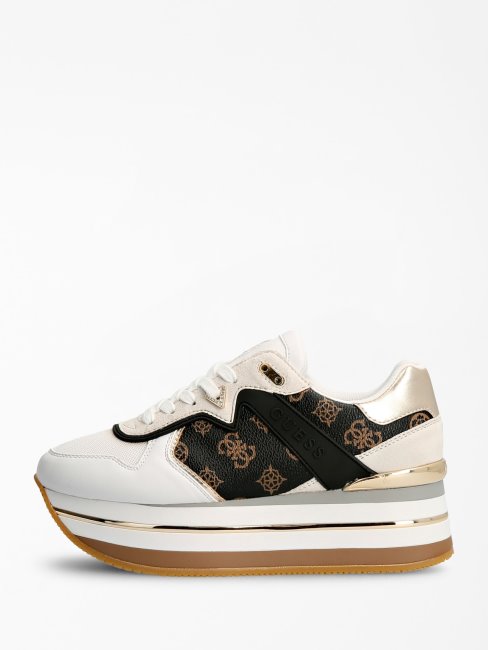 Guess Marron Multi Harinna Logo Chaussure De Course