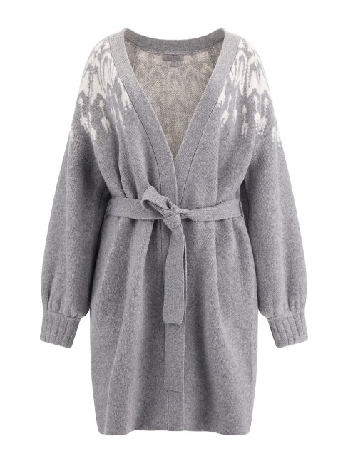 Cardigan Gris Jacquard Jacquard Guess Fair Isle