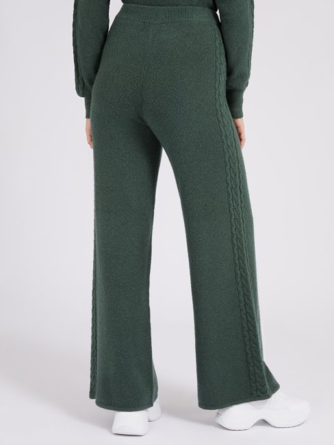 Guess Câbles Chandail Jambe Large Pantalon Vert