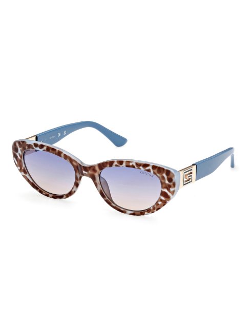 Lunettes De Soleil Ovales Bleues Modèle Guess