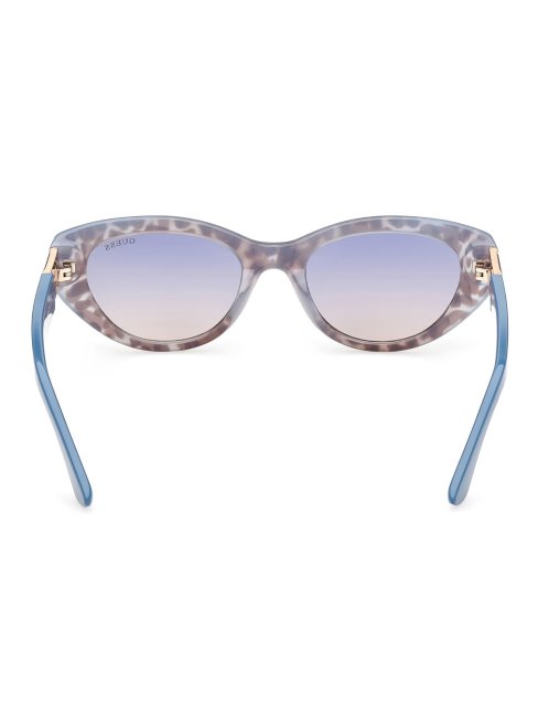 Lunettes De Soleil Ovales Bleues Modèle Guess