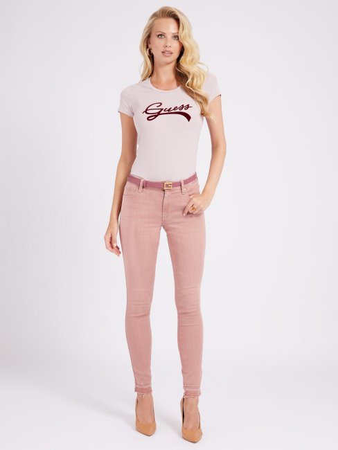 T-shirt Logo Devant Guess Gris