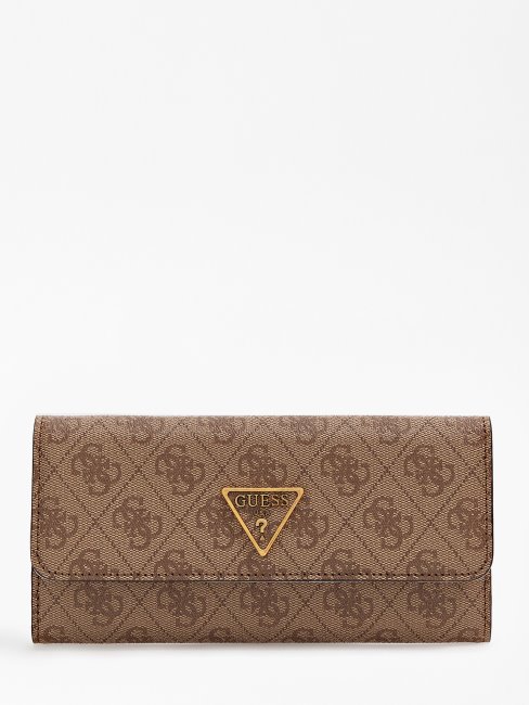 Portefeuille Beige Logo Laurier 4g Guess