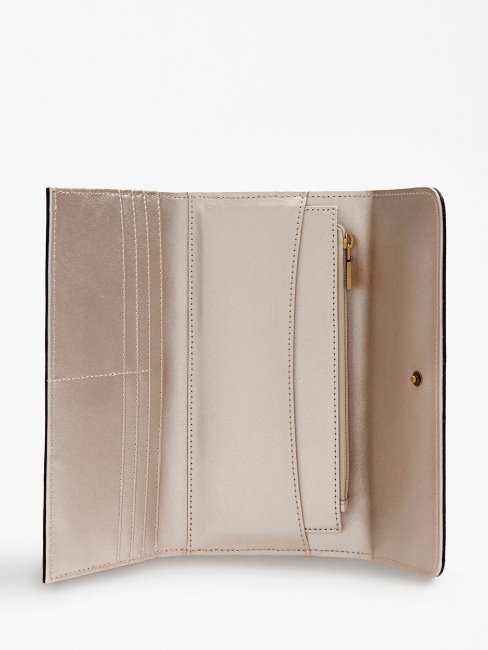 Portefeuille Beige Logo Laurier 4g Guess