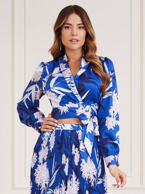 Marciano Chemisier à Imprimé All Over Guess Bleu Multi
