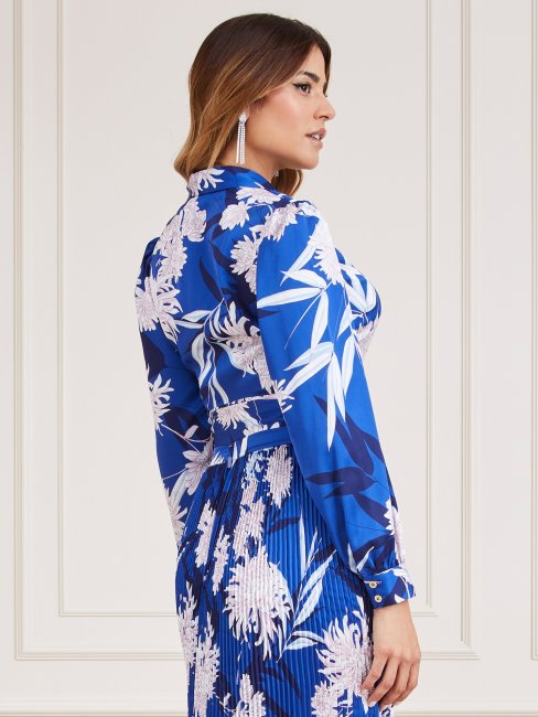 Marciano Chemisier à Imprimé All Over Guess Bleu Multi