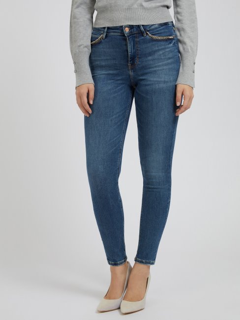 Guess Fashion Pantalon En Denim Coupe Skinny Bleu