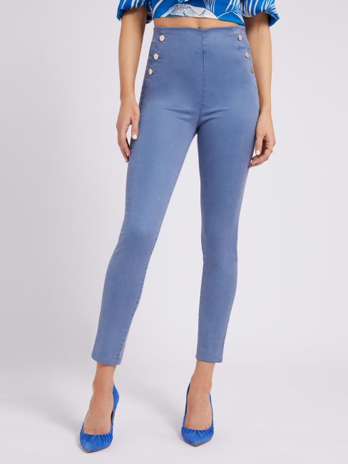 Pantalon à Boutons Apparents Guess Bleu Clair