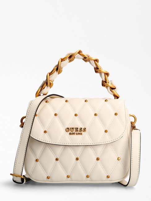 Sac Porté épaule Guess Triana Blanc à Clous