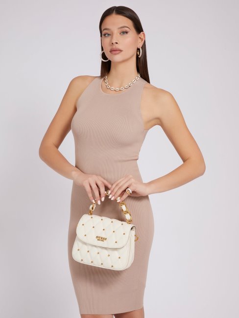 Sac Porté épaule Guess Triana Blanc à Clous