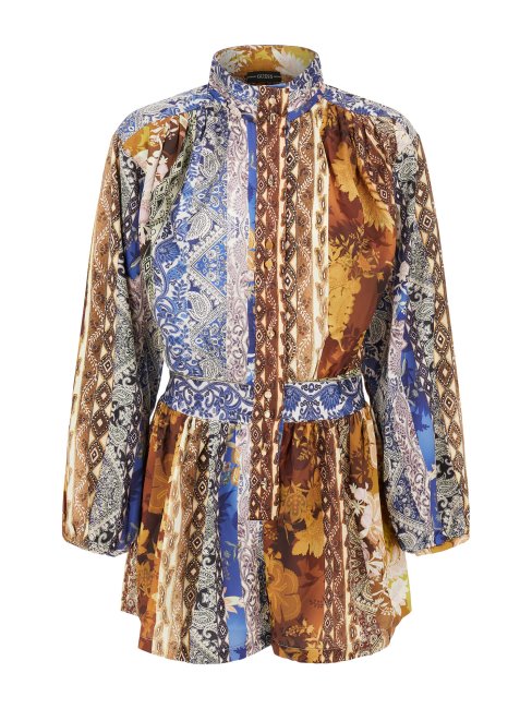 Combinaison Courte Imprimée Sur L'ensemble Motif Multicolore Guess