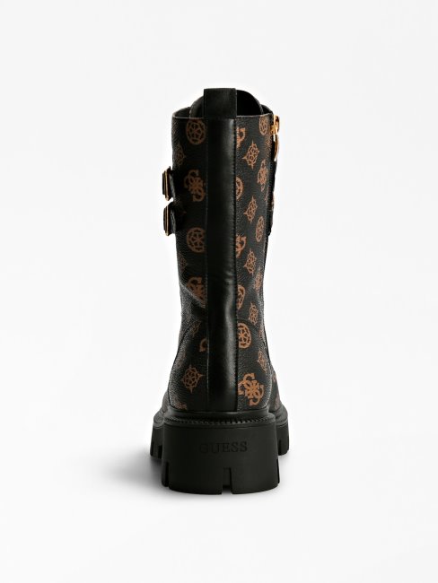Guess Marron Sery 4g Pivoine Logo Botte De Combat